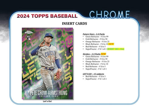 2024 Topps Baseball Chrome Hobby Jumbo Box