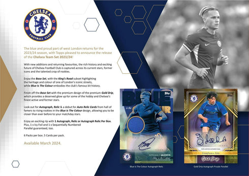 2023-24 Topps Soccer Chelsea FC Official Team Set
