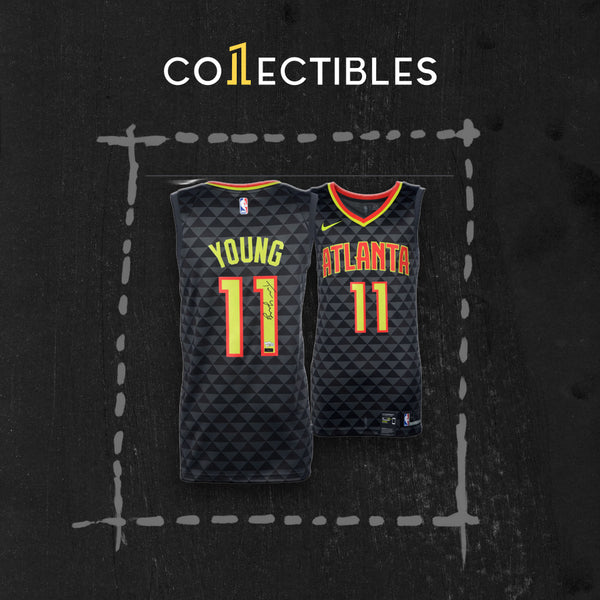 Panini Trae Young Auto Black Nike Hawks Swingman Jersey
